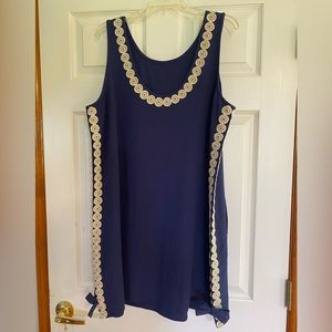 Lilly Pulitzer Navy Dress with Cream Accents